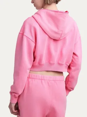 NWT Mad Happy X Gap Pink full size cropped hoodie size large limited edition thumbnail 4