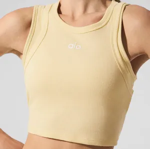 Alo Yoga Aspire Tank Warm Butter/White S thumbnail 1