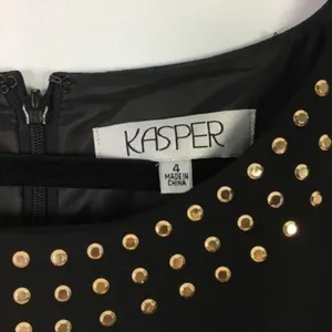 KASPER Sleeveless Gold Studded Sheath‎ Dress thumbnail 5