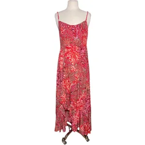 FREE PEOPLE Intimately Forever Yours Boho Red Print Maxi Dress thumbnail 3