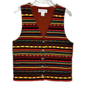 Vintage 90s Westbound Women’s S Southwestern Button Vest 100% Cotton Western thumbnail 5