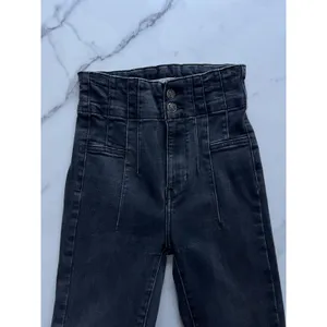 Free People We The Free Jayde Flare Jeans 25 Washed Black High Rise Corset Onyx thumbnail 6