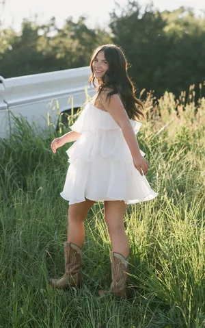 White bubble dress thumbnail 1