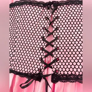Moulin Rouge Inspired High-Low Corset Dress Burlesque Costume Size Large NEW thumbnail 8