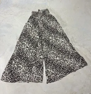 Donna Donna Leopard Print Wide-Leg Pants Italy thumbnail 1