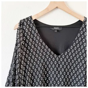 Lulu’s Shifting Dears Black Print Long Sleeve Dress thumbnail 6