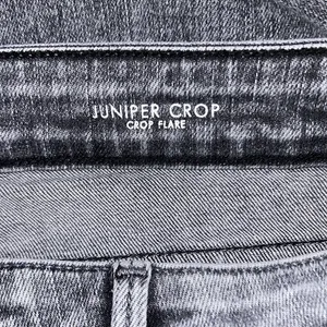 Fidelity Denim Juniper Crop Flare Stretch Jeans in Surfire Gray Raw Hem Size‎ 29 thumbnail 7