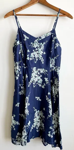 ⭐️ floral blue Strappy dress size small thumbnail 1