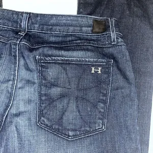 Habitual Gryphon Mini Boot Jeans Sz 28 Celtic Cross Pocs Dark MSRP $170 thumbnail 3