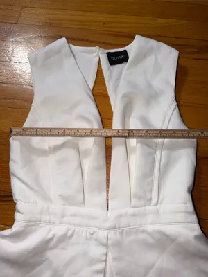 DO+BE Boohoo White Sleeveless Deep V-Neck Romper thumbnail 4