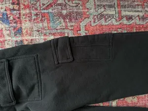 Aritzia TNA Sweatfleece Cozy Fleece Mega Fit Joggers Cargo Black thumbnail 3