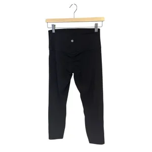 NWT Lululemon Align Ribbed HR Crop 23" leggings black size 8 Authentic thumbnail 2