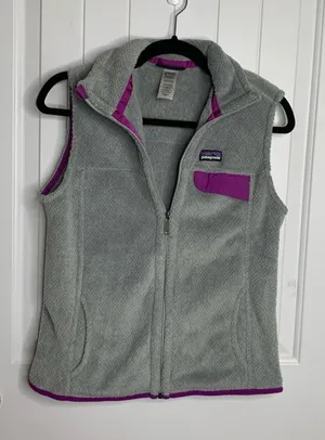 Patagonia re tool full‎ zip fleece vest jacket size medium women's thumbnail 1
