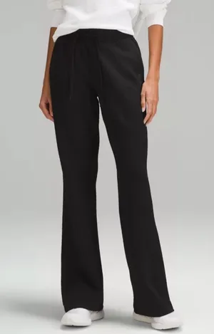 Lululemon Textured High Rise Flared Track Pant Black Size 12 NWT thumbnail 1
