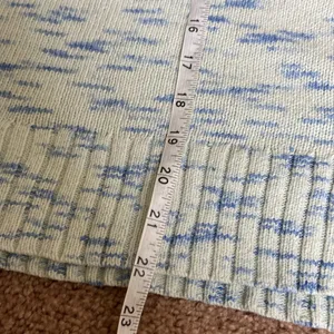 J.Crew Speckled Cotton Sweater (Sz XL) Sky Cabana Space Dye Blue thumbnail 11