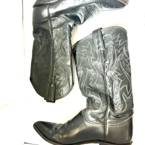 Vintage Justin Cowgirl Black Leather Boots Size 6 B mismatch thumbnail 4