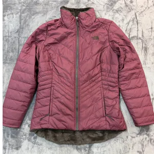 The North Face Mossbud Swirl Reversible Jacket Womens Pink Brown Medium thumbnail 3