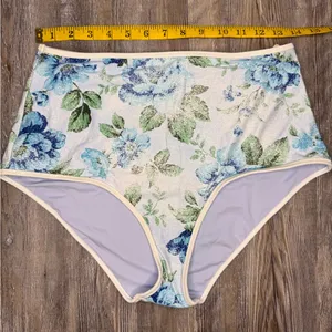 Aerie Womens High Waisted Full Coverage Swim Bottoms Suit Floral Size L Large thumbnail 6