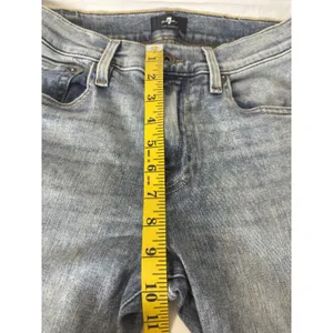 7 For All Mankind Women Skinny Jeans Light Blue Denim Mid Rise Size 26x30 thumbnail 9