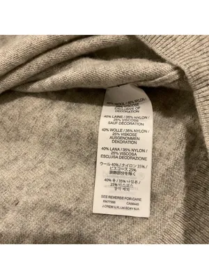 J.Crew wool gray and black lace front sweater szM bust39 thumbnail 3