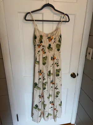 Abercrombie Maxi Dress Cream with Fruit Pattern thumbnail 6