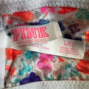 VICTORIA'S SECRET PINK Multicolor Floral Print Lace Bandeau Bra, Large thumbnail 5