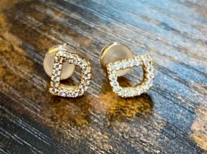 Initial Letter Stud Earrings thumbnail 3