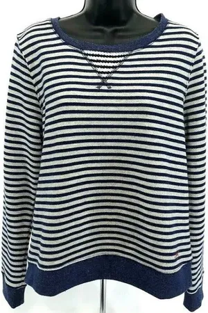 Levi’s Blue & White Striped Crewneck Pullover Sweatshirt Sz XS thumbnail 1