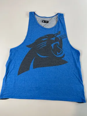 NFL Team Apparel Tank Top Panthers Logo Blue Side Slits Size XL thumbnail 1