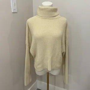 Abercrombie & Fitch Cream Turtle Neck‎ Sweater Medium thumbnail 2