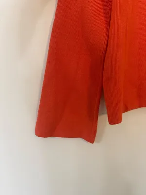 THML Women's Orange Collared V-Neck Sweater Women’s size Small thumbnail 3