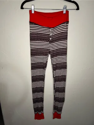 Aerie‎ Thermal Red Striped Lounge Wear Pajama Cozy Jogger Pants thumbnail 2