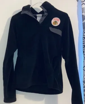 NHL Chicago black hawks fleece pullover sz S EUC thumbnail 1