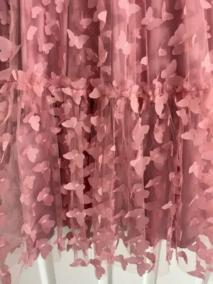 Hazel Boutique Pink Long Butterfly Dress Brand New thumbnail 5