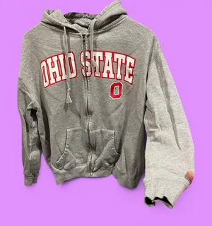 J. America Cute vintage Y2K gym gray hoodie OSU Ohio State cozy soft broken in sweatshirt thumbnail 1