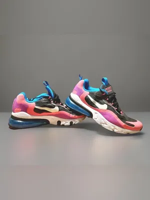 Nike Air Max 270 React GS Hyper Pink 7Y/8.5W Athletic Running Walking Sneakers thumbnail 2