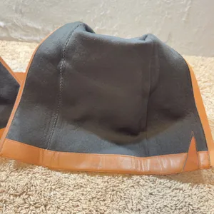 1411 | Modatope‎ VIUGJNEX Cognac Faux Suede Block Heel Pointed Toe Boots 9W thumbnail 9