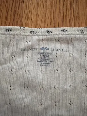 Brandy Melville White and Blue Floral T-Shirt One Size thumbnail 3