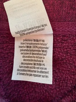 Victoria's Secret Pink Quarter Zip Pullover Medium Burgundy Sweatshirt thumbnail 5