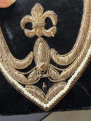 Vintage Bullion Bag Velvet Evening Wear Handbag Coin Purse Gold Trim Embroidery thumbnail 9