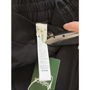 Halara High Waisted Cuffed Crop Pants Womens Size L Black New Flex thumbnail 4