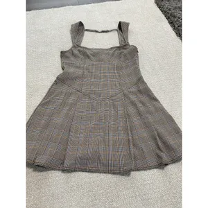 BDG Plaid Fit & Flare Mini Sleeveless Open Back Dress Size L thumbnail 3