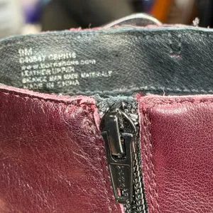 Born Leather Ankle Boots Size 9M Burgundy Buckle‎ Detail Block Heel F41847 thumbnail 5