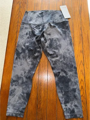 Lululemon Align High Rise 25” Diamond Dye Pitch Grey Graphite Grey Size 14 NWT thumbnail 3