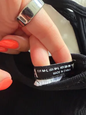 ZARA Crop Top Black thumbnail 2
