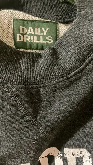 Daily Drills Black Sweatshirt Oversized Thermal xs/s thumbnail 5