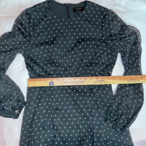 Ted‎ Baker London Kobie Heart Dot Chiffon Long Sleeve Minidress Sheer Chiffon thumbnail 13