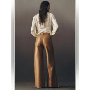Anthropologie Pilcro The Rylan Faux-Leather Relaxed High-Rise Flare Pants thumbnail 2