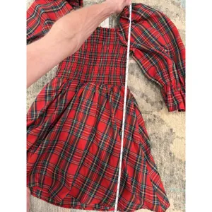 Audrey Parks Francesca's Effie Tartan Plaid Smocked Mini Dress XS NWT $70 thumbnail 13