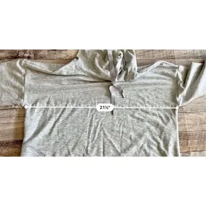 Yogalicious‎ Activewear Grey Hooded Fleece Pullover Top MEDIUM Sporty Workout thumbnail 6